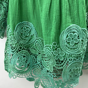 Diseño de autocultivo <span class=keywords><strong>Blusa</strong></span> de corsé para mujer Blusas de moda Telas <span class=keywords><strong>Blusa</strong></span> de encaje <span class=keywords><strong>verde</strong></span> - Product Image 5