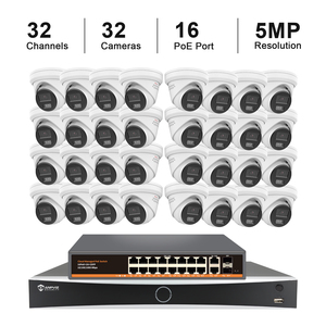 ระบบกล้องวงจรปิด 5MP POE พร้อมส่งจากสหรัฐอเมริกา มาตรฐาน IP67 กล้องทรงกระบอก 32 ตัว พร้อมเครื่องบันทึก NVR 32 ช่อง สวิตช์ POE 16 ช่อง รองรับการตรวจจับความเคลื่อนไหว บันทึกได้ตลอด 24 ชั่วโมงทุกวัน - Product Image 1