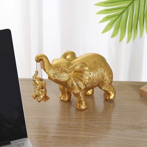 Estatua de Elefante Madre e Hijo Hecha a Mano al por Mayor, Estatua de Animal de Resina para Decoración Navideña del Hogar - Product Image 5