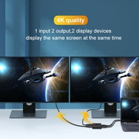 Meilleur Répartiteur Vidéo Blanc 1x2 de Haute Qualité, 1 Entrée 2 Sorties, 2 Ports, Distributeur 4K pour TV 4K, DVD, PS3