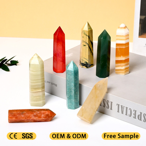 Vente en gros de cristaux de guérison en quartz, pierres précieuses naturelles mélangées, tour en pointe pour la décoration intérieure - Product Image 5