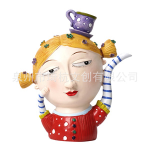 Figura Decorativa de Chica Bohemia Colorida, Artesanía en Resina, Decoración para el Hogar - Product Image 4