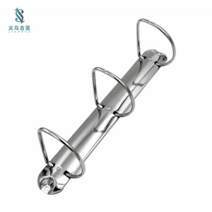 Factory wholesale metal stationery clip iron ring pine leaf ring 3 hole binder mechanism