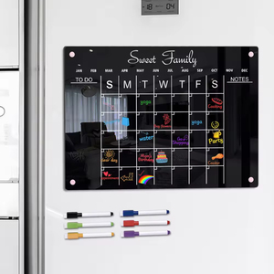 Wholesale Strong Magnet Transparent Acrylic Monthly Plan <b>Magnetic</b> Memo Board for Refrigerator Decoration - Product Image 5