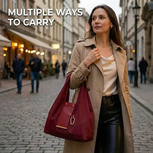 <span class=keywords><strong>Sac</strong></span> fourre-tout en cuir personnalisé, pliable, réutilisable, mini, <span class=keywords><strong>avec</strong></span> porte-clés, fermeture à bouton, sangle à chaîne, grande capacité, pour femmes, usage quotidien - Product Image 5
