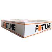 Bannière publicitaire suspendue carrée portable avec tissu extensible imprimé personnalisé, légère et durable