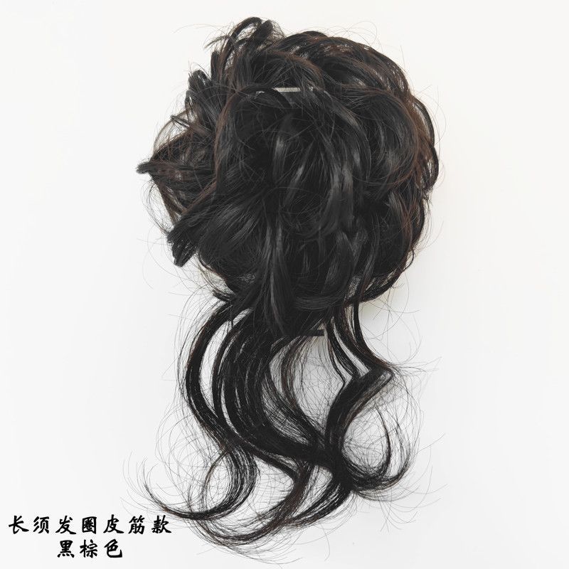 Élastique à cheveux long [marron/noir]