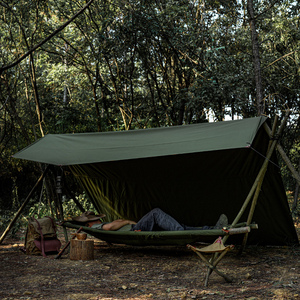 TC Katoen Lichtgewicht Gewogen Draagbare Opvouwbare Camping Overleving Klimmen Tour Alle Seizoenen Hangmat - Product Image 6