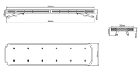 120cm Ambulance Lumière Voiture Led Ambre Led Barre Lumineuse D'urgence Lumière Stroboscopique Auto Lampes