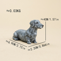 Statue de Chien Teckel en Résine Faite à la Main en Gros, Ornements de Jardin, Artisanat, Figurine, Sculpture, Modèle pour la Maison et le Jardin