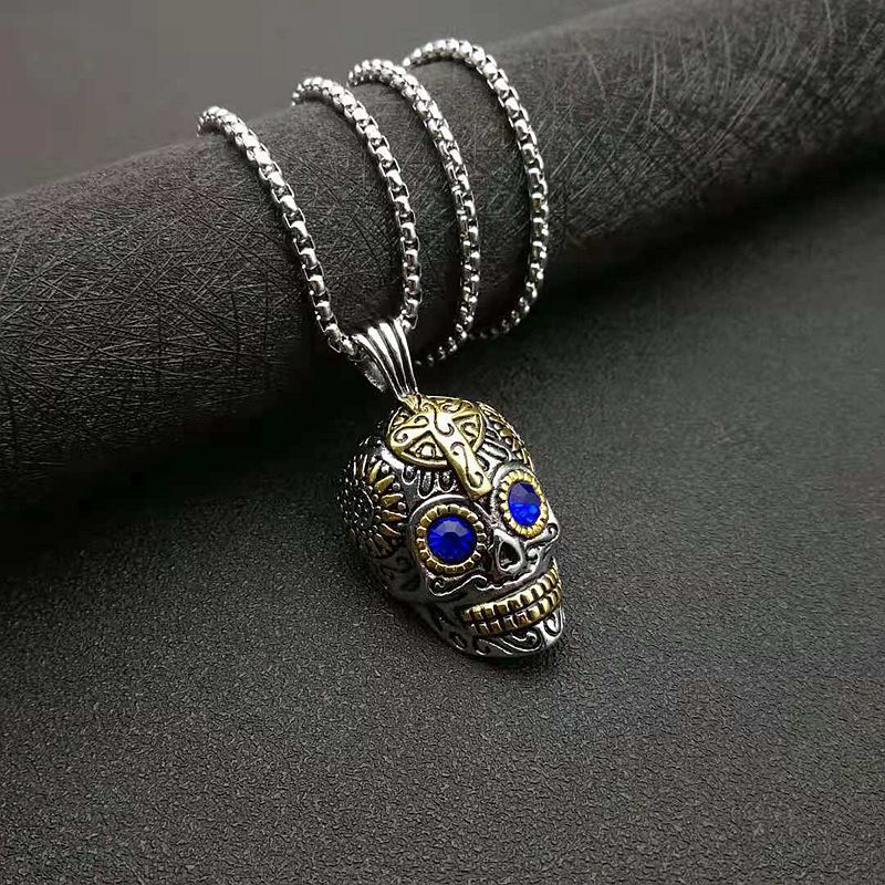 Pendentif oeil bleu bicolore