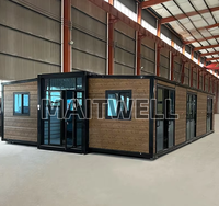 Maisons conteneurs en vente directe, préfabriquées, pliables, extensibles de 40 pieds, maisons conteneurs préfabriquées à vendre, 2, 4 ou 5 chambres