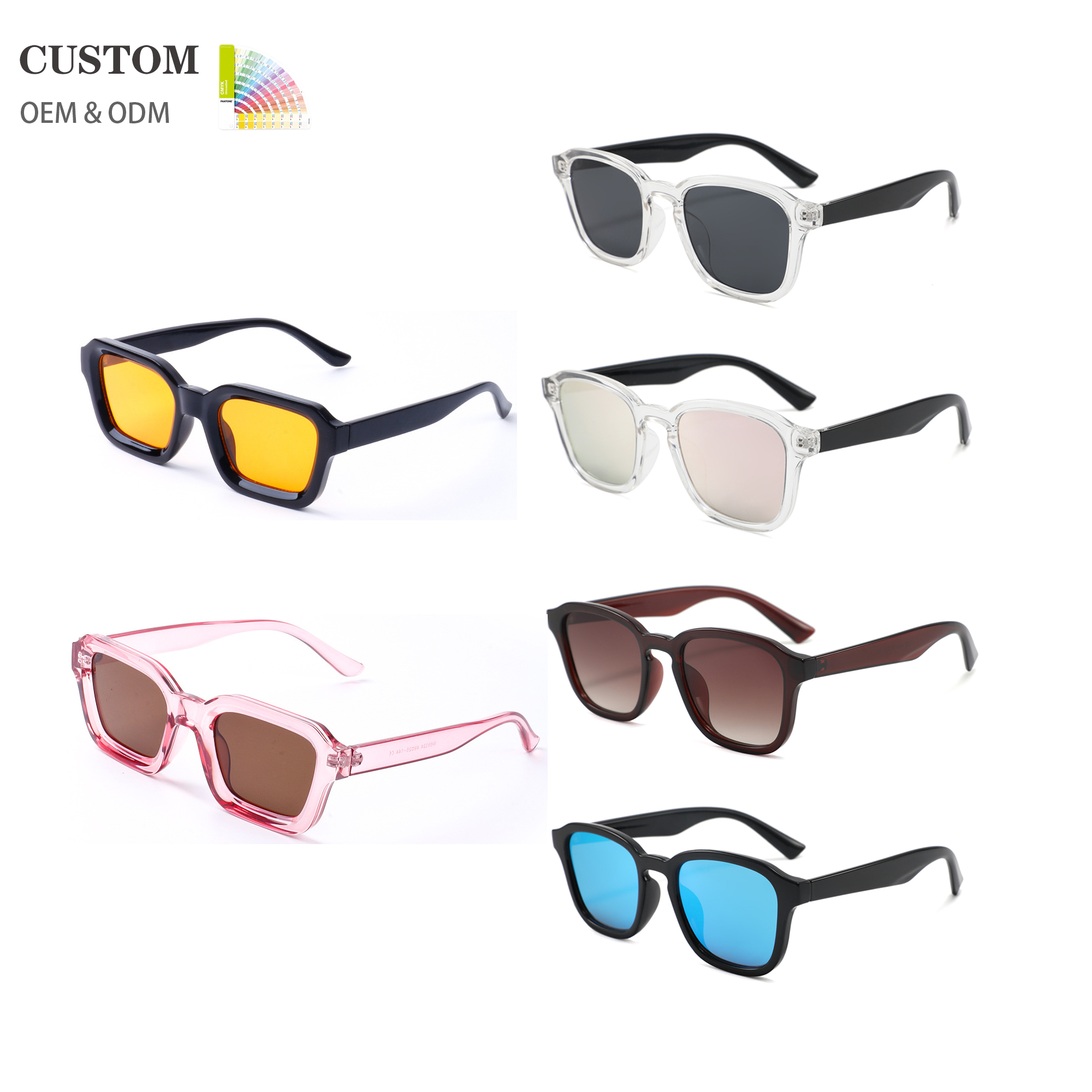 CONCHEN Wholesale Classical Vintage Square Sunshade Glasses  display picture 3