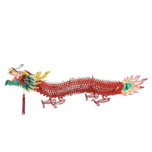 Çin yeni yıl ev dekor lüks asılı el sanatları kağıt festivali fenerler ejderha tekne süsler ejderha çin fenerleri