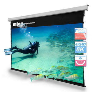 180-350 인치 호화스러운 상업적인 영사기를 위한 큰 자동화된 지적인 전기 투상 스크린 - Product Image 1