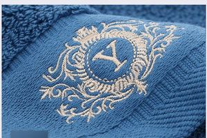 <span class=keywords><strong>Set</strong></span> di <span class=keywords><strong>asciugamani</strong></span> ricamati in cotone morbido buon assorbimento di lusso con Logo personalizzato <span class=keywords><strong>Set</strong></span> di <span class=keywords><strong>asciugamani</strong></span> da <span class=keywords><strong>bagno</strong></span> per <span class=keywords><strong>bagno</strong></span> e Hotel - Product Image 5