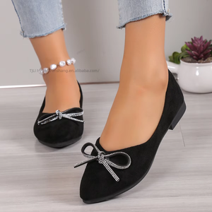 Venta al por Mayor, Nueva Llegada, Entrega Rápida, Zapatos Planos de Moda para Mujer con Lazo - Product Image 6
