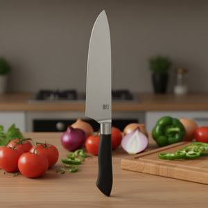 Erpsl Chef's Knife 20Cm Black Handle High Carbon Steel Kitchen Knife For Cooking - Product Image 2