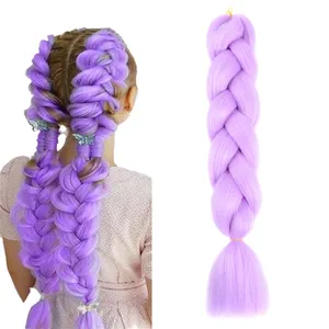 Hotsale 24-Inch 100g Jumbo Synthetic Braids Long Fiber Hair Weft Double Machine Weft for Daily & Party Use