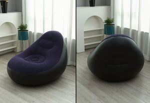 Sofá Cama Inflable Moderno de PVC con Revestimiento Flocado, Diseño Plegable y Reclinable, Portátil para Dormitorio y Sala de Estar - Product Image 3