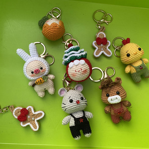 Crochet pain <span class=keywords><strong>d</strong></span>'épice homme <span class=keywords><strong>lapin</strong></span> jouets tricoté plante fruits légumes fleur Animal dessin animé jouets en peluche fil crochet poupée pendentif tricot - Product Image 1