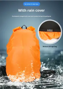 Zaino Sportivo in Nylon per Escursionismo, Ciclismo e Alpinismo 50L Impermeabile con Copertura Antipioggia Morbida Inclusa - Product Image 6