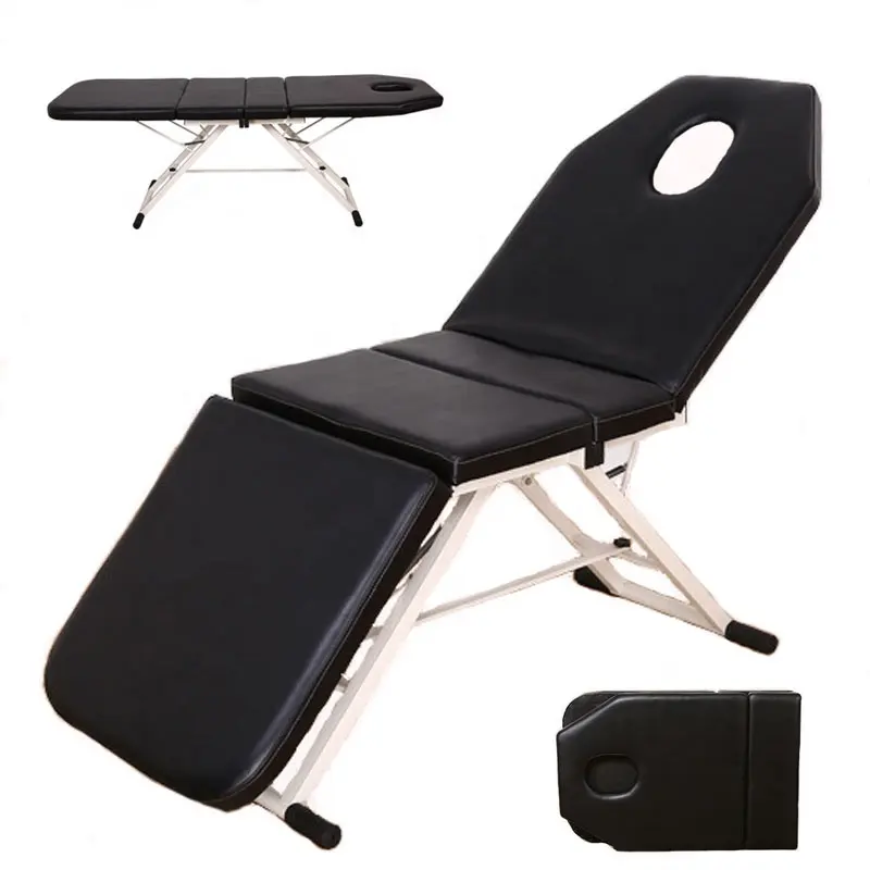 Table de massage pliante pour salon de beauté, lit de tatouage, civières esthétiques portables