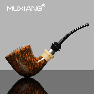 Muxiang Briar Wood Smoking Pipe Bent Type Handcrafted Tobacco Pipe For Personal Gift - Product Image 2