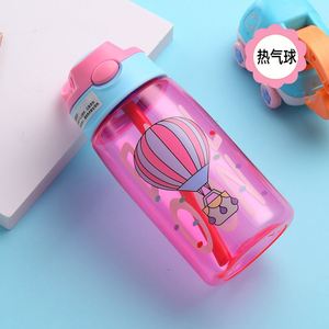 Nouvelle conception, gobelet en plastique transparent multicolore de grande capacité sans BPA avec paille et couvercle à poignée - Product Image 2