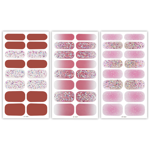 3D brillant <span class=keywords><strong>flocon</strong></span> <span class=keywords><strong>de</strong></span> <span class=keywords><strong>neige</strong></span> dégradé Popping paillettes poudre ongles autocollants facile à appliquer Style français étincelle ongles enveloppes fournisseur d'ongles - Product Image 3