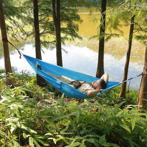 <span class=keywords><strong>Lit</strong></span> lumineux extérieur personnalisé pour parasol de camping Hamac en nylon ultra léger avec sangles - Product Image 5