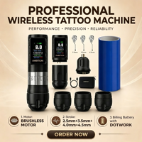 Ambition Vibe Max 1800mAh 2.5-3.5-4.0-4.5mm slaglengte Direct Drive Professionele Draadloze Tattoo Pen Machine met 36mm/32mm grip