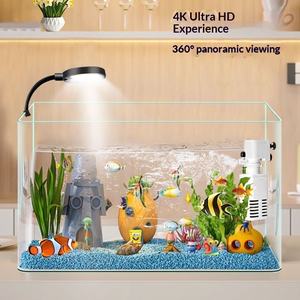 Pecera de escritorio de Bob Esponja, acrílica, resistente a caídas y desgaste, decoración de paisaje simple, juego completo con peces Guppy juveniles - Product Image 2