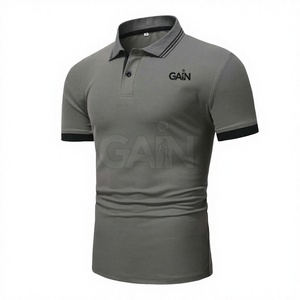 Camisas de Hombre de Algodón 100% Tejido Sólido Transpirable de Secado Rápido, con Logotipo Personalizado Bordado, Manga Corta, Elegantes, al por Mayor - Product Image 3