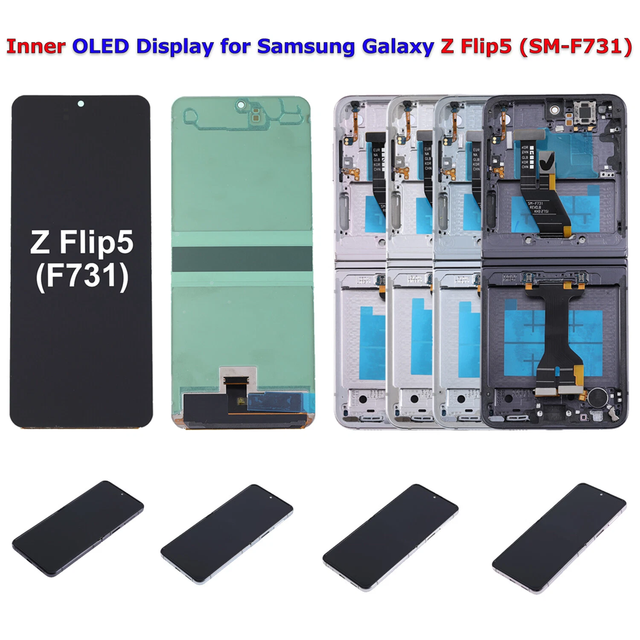 Full Screen OLED 6.2 for Z Flip 5 F731B Compatible Touch Screen Assembly