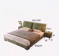 Fabrik-OEM Weiches Doppelbett mit Stauraum, Hochzeitsbett, Stoffbezogenes Holzbett für Teenager, King- und Queen-Size, Schlafzimmermöbel