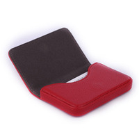 Porte-cartes de visite en cuir PU de qualité supérieure avec fermeture à bouton, blocage RFID, porte-cartes de crédit 3 en 1 pour hommes et femmes
