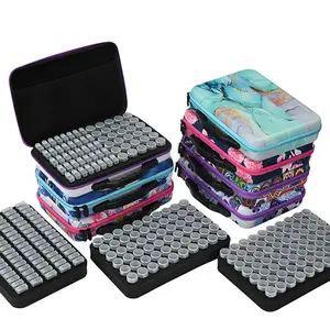 Beads Diamond Painting 54/60/70/80/120 Slots Beads Bottles Diamond Painting Storage Box Container Jar Zipper Case DIY Diamond Painting Nail Beauty Tool