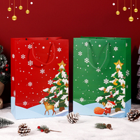 Sacs cadeaux personnalisés neufs avec grande fenêtre pour la veille de Noël, vente en gros directe d'usine