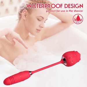 Vibromasseur 2-en-1 <span class=keywords><strong>Noir</strong></span> Violet Rose Rouge Langue Rose Jouets sexy pour femmes Téton clitoridien Sucer Adulte Sex Rose Vibromasseur Rose - Product Image 5