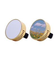 Diffuseur de parfum pour voiture couleur champagne, clip de ventilation en alliage de zinc, logo photo personnalisé, clip de parfum pour sortie d'air de voiture, décoration intérieure automobile, cadeau