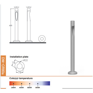 Lampu <span class=keywords><strong>Bollard</strong></span> Taman Luar Ruangan Tahan Air IP65 Aluminium Murah 14W 19W 24W untuk Jalan Setapak dan Taman - Product Image 1