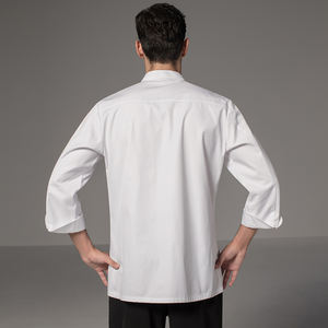 Zhenyao uniforme <span class=keywords><strong>da</strong></span> Chef <span class=keywords><strong>per</strong></span> uomo e donna manica lunga autunno e inverno abbigliamento <span class=keywords><strong>da</strong></span> <span class=keywords><strong>lavoro</strong></span> e <span class=keywords><strong>Bar</strong></span> cucina occidentale pasticceria negozio di torte - Product Image 6