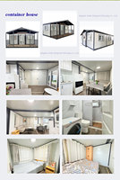 Maison conteneur mobile extensible à double aile de 20 pieds avec deux chambres et toit