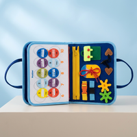 Livre d'activités Montessori personnalisable en feutre pour la maternelle, livre silencieux, livre sensoriel d'apprentissage précoce pour bébés, livre de stickers magiques, jouets pour enfants et tout-petits