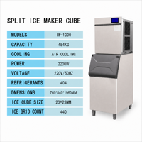 Machine à glaçons en cubes commerciale 220V/50Hz pour les entreprises, personnalisable 454kg/24h pour les bars et les restaurants