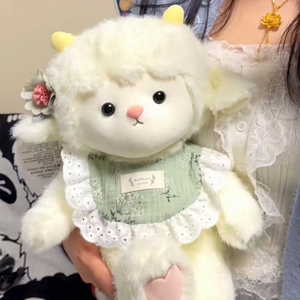 Peluche di Agnello Super Morbido a Forma di Nuvola, Pecora Imbottita, Cuscino Confortevole per Dormire, Decorazione Estetica per la Stanza, Regalo di Natale per Bambini - Product Image 3