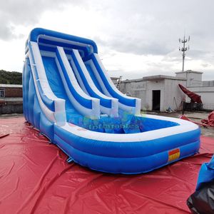 Toboggan aquatique gonflable commercial en PVC à double piste pour enfants, château gonflable aquatique pour écoles, centres commerciaux et divertissements en plein air - Product Image 2