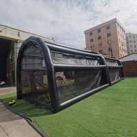 Tente de simulation de golf gonflable en PVC durable, filet d'entraînement portable pour usage intérieur/extérieur dans la cour