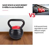Kettlebell réglable 20LB/40LB avec plaques, poids libre, pour exercices de fitness, entraînement à domicile et musculation – Vente en gros